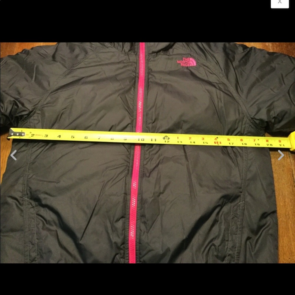 Girls North Face Black Puffer Coat Sz XL/18 EUC - Picture 6 of 7